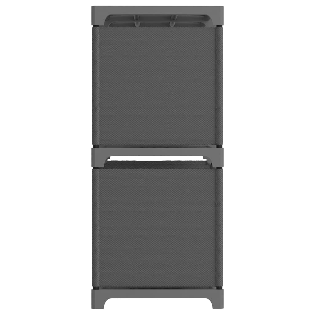 5 rekeszes szürke szövet bemutató polc 103 x 30 x 72,5 cm