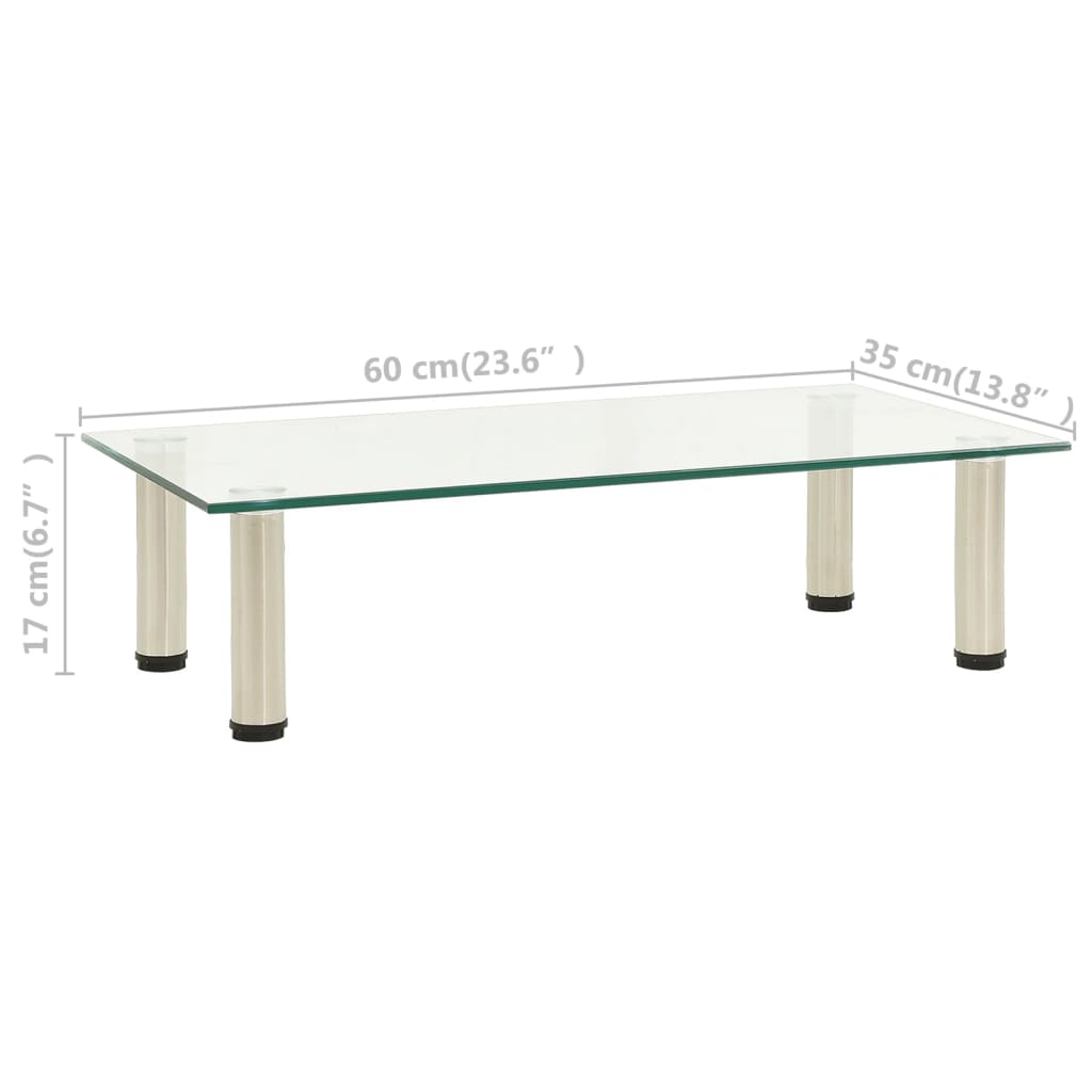 Átlátszó edzett üveg tv-állvány 60 x 35 x 17 cm Átlátszó edzett üveg tv-állvány 60 x 35 x 17 cm