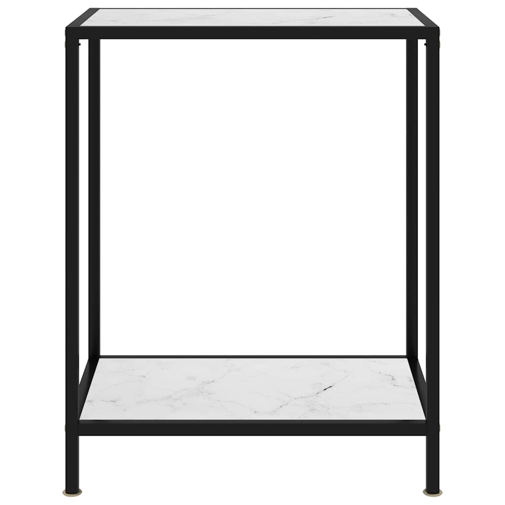 Fehér edzett üveg tálalóasztal 60 x 35 x 75 cm