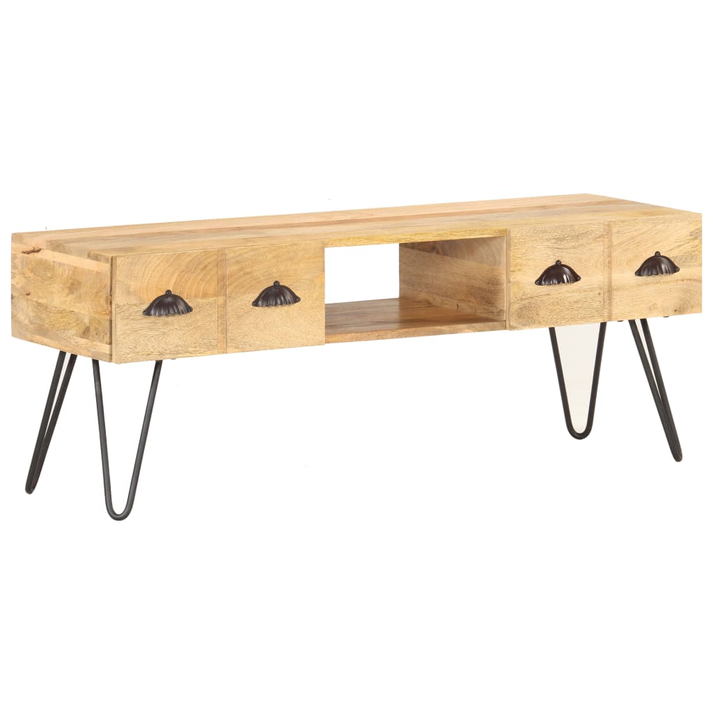 Tömör mangófa tv-szekrény 120 x 35 x 45 cm