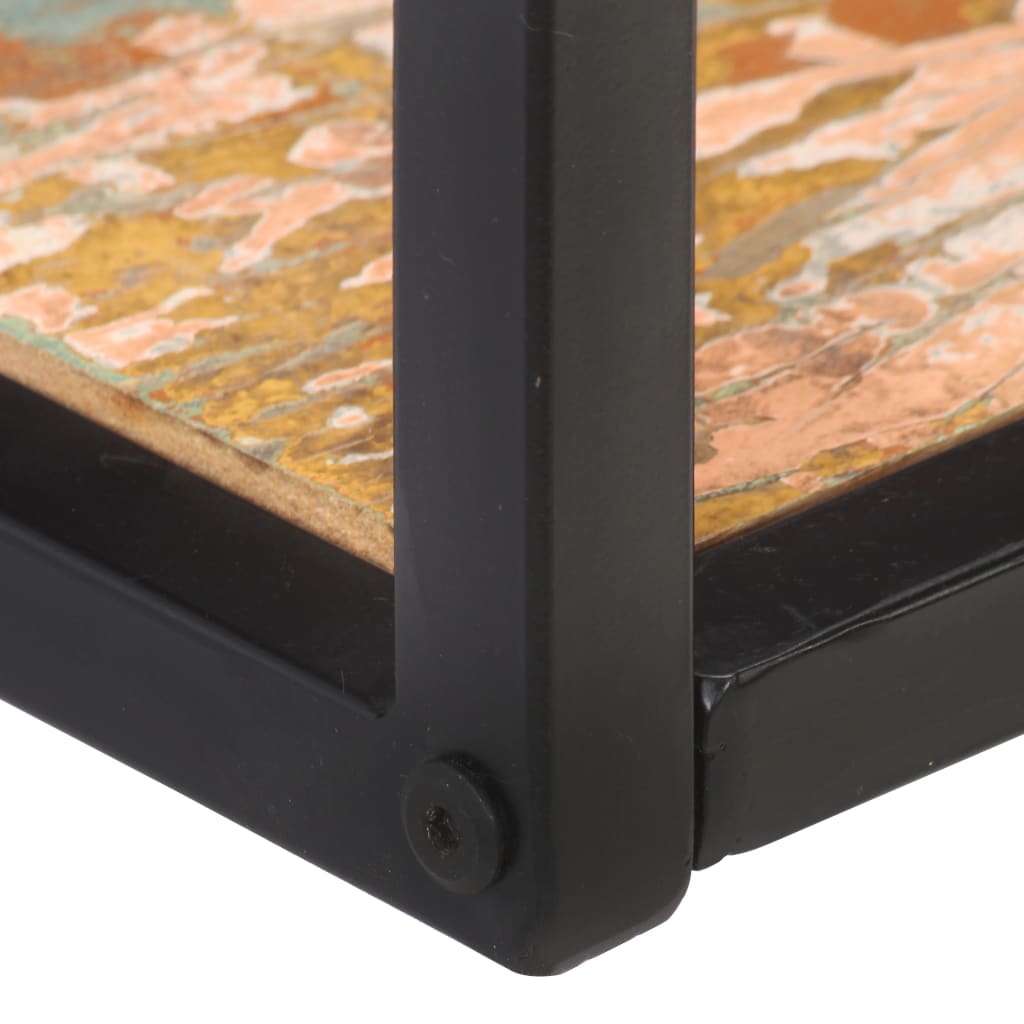 2 db tömör újrahasznosított fa fali polc 40 cm