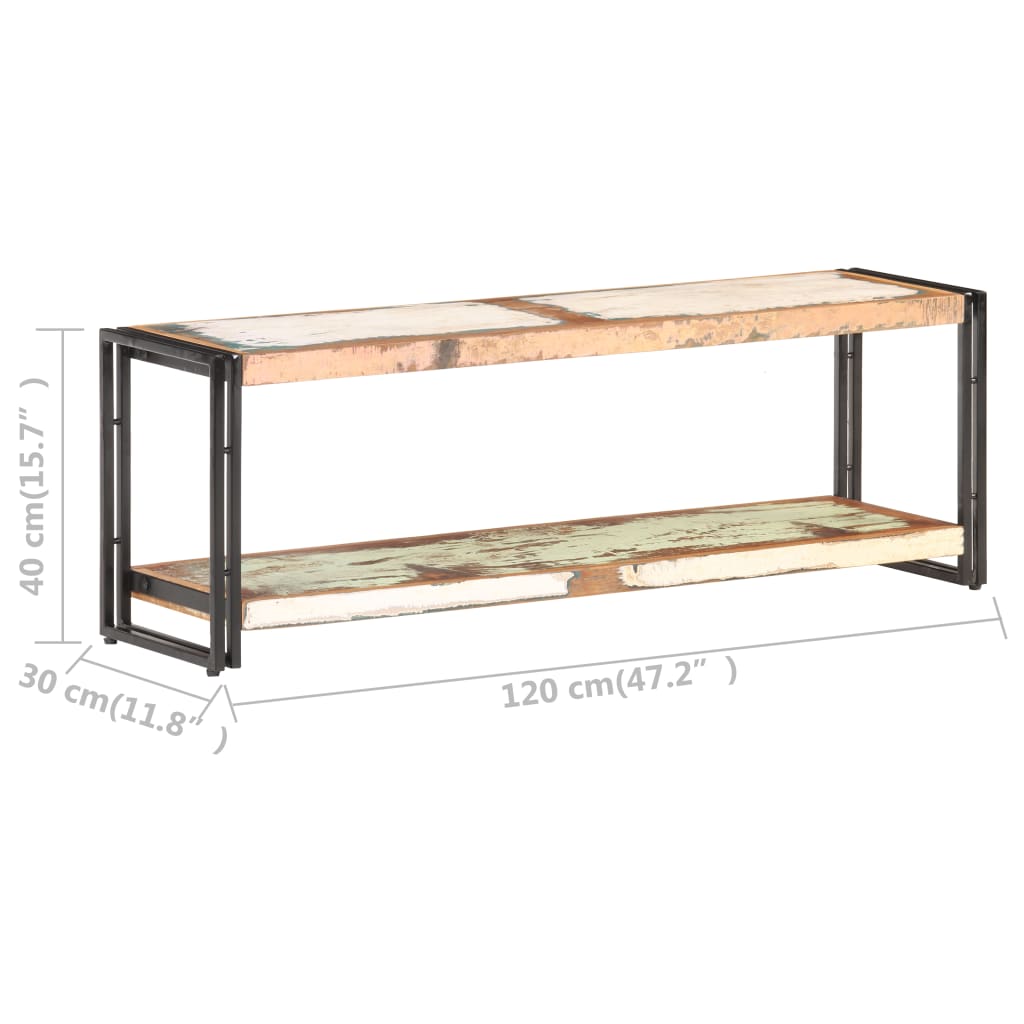 Tömör újrahasznosított fa tv-szekrény 120 x 30 x 40 cm Tömör újrahasznosított fa tv-szekrény 120 x 30 x 40 cm