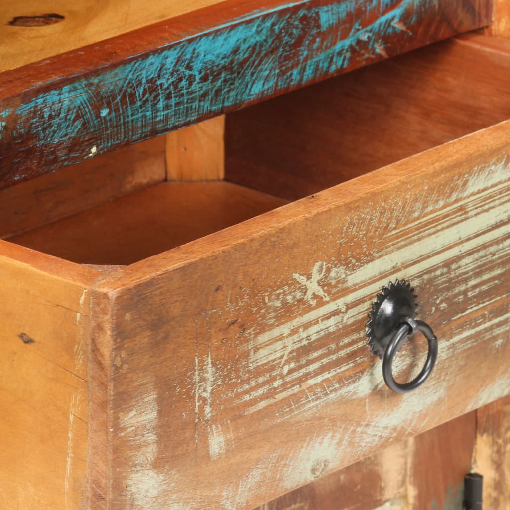 Tömör újrahasznosított fa magasszekrény 45 x 32 x 110 cm