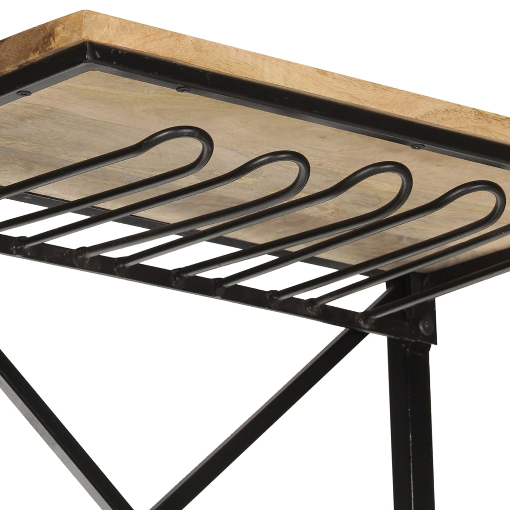 Fehér traktor formájú nyers mangófa borszekrény 49x31x170 cm