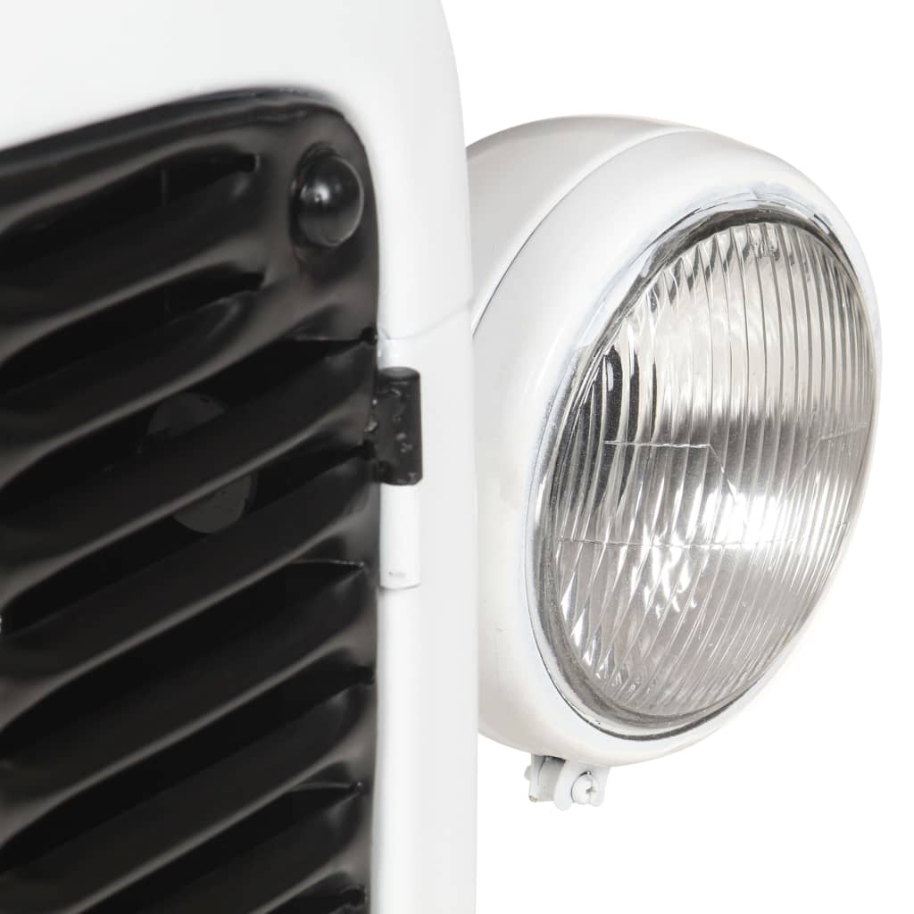 Fehér traktor formájú nyers mangófa borszekrény 49x31x170 cm