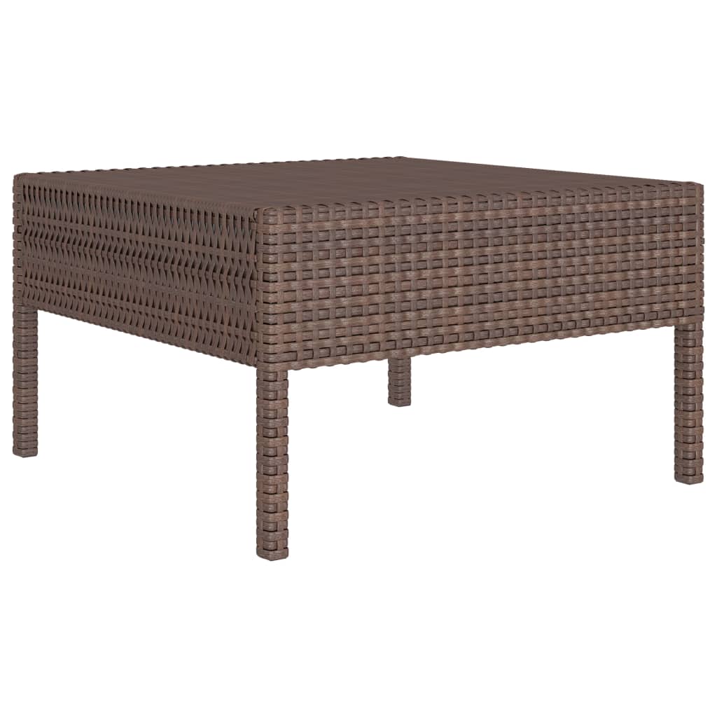 3 részes barna polyrattan kerti ülőgarnitúra párnákkal