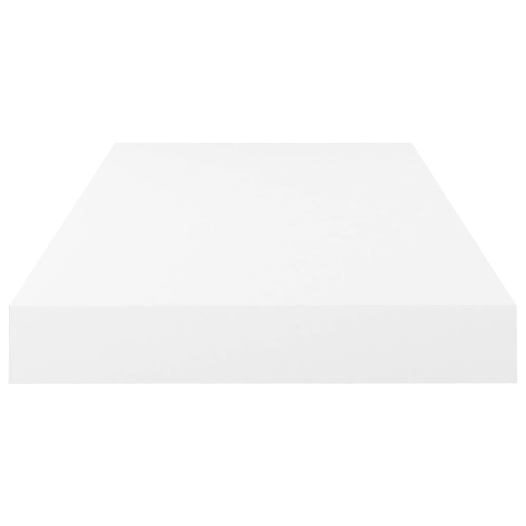 2 db magasfényű fehér mdf fali polc 50 x 23 x 3,8 cm