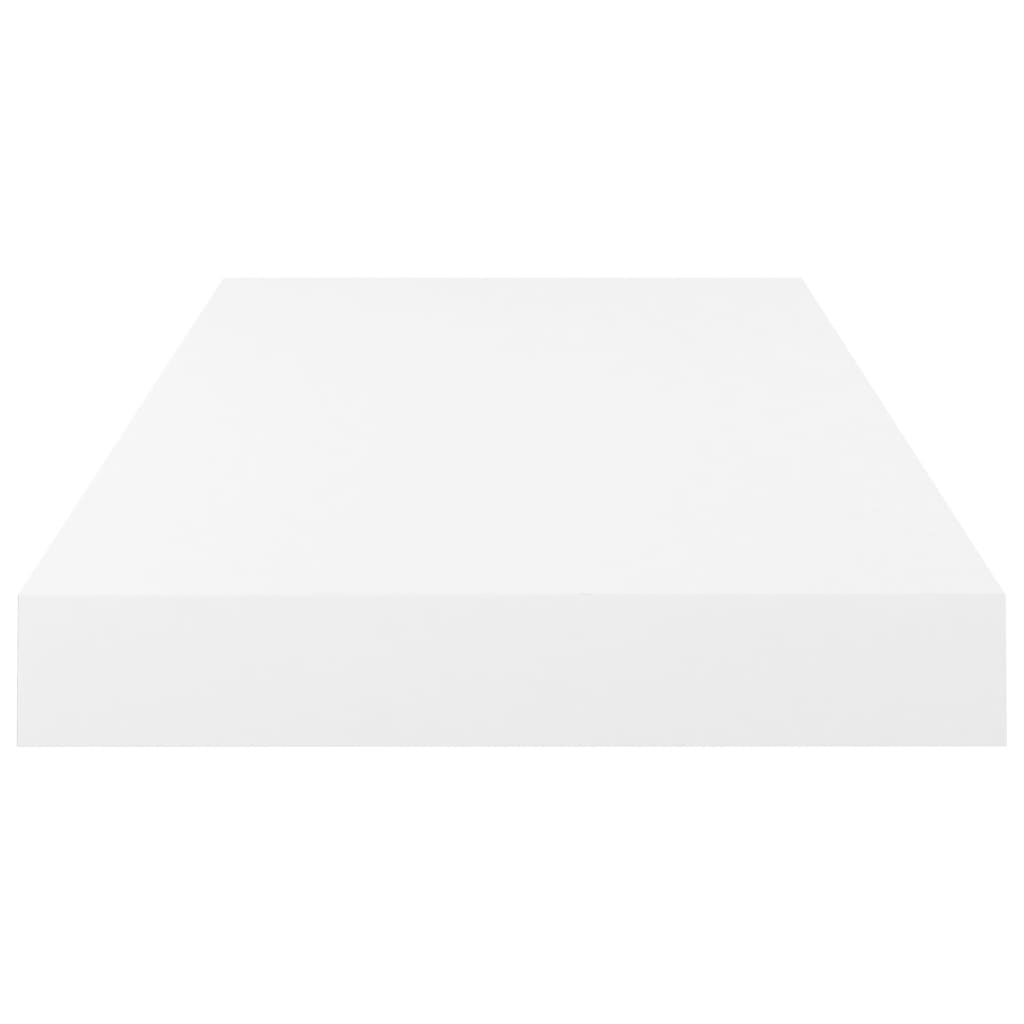 4 db magasfényű fehér mdf fali polc 50 x 23 x 3,8 cm