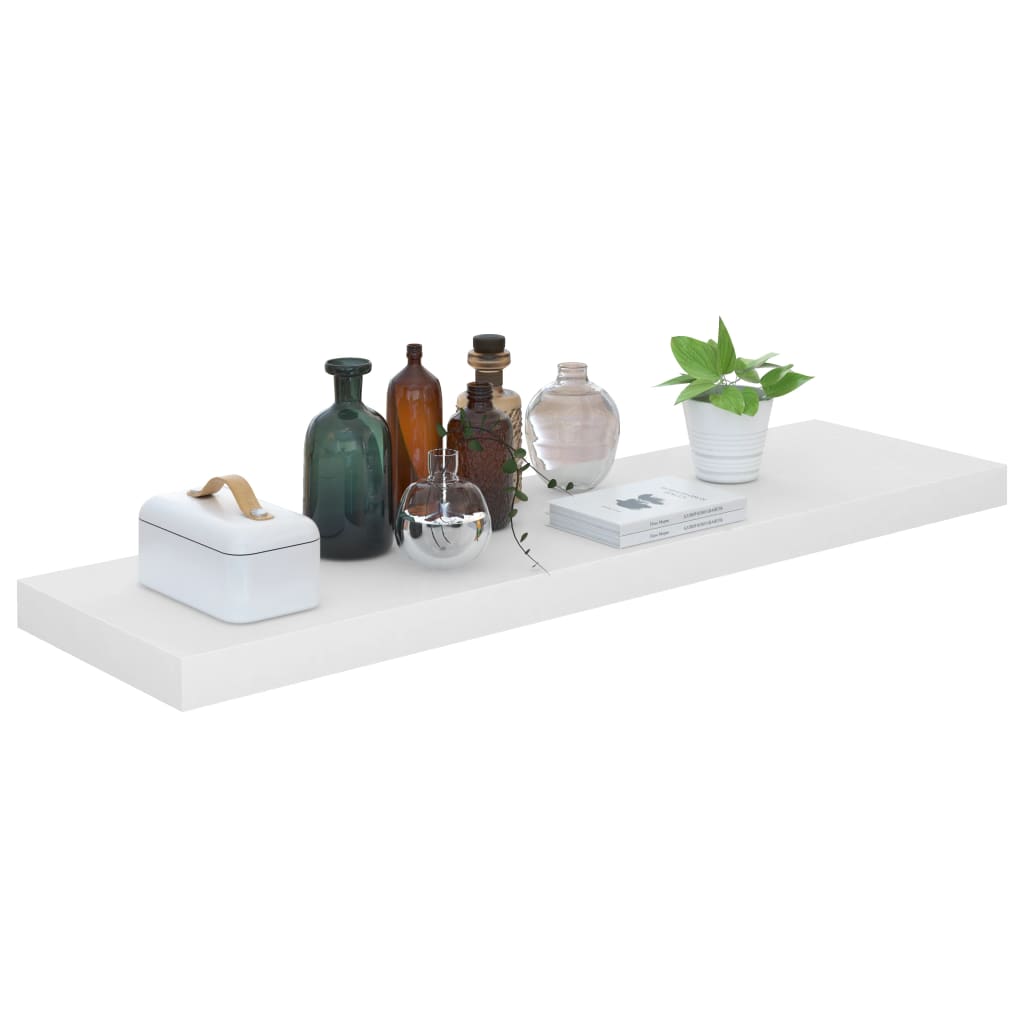 4 db magasfényű fehér mdf fali polc 90 x 23,5 x 3,8 cm 4 db magasfényű fehér mdf fali polc 90 x 23,5 x 3,8 cm