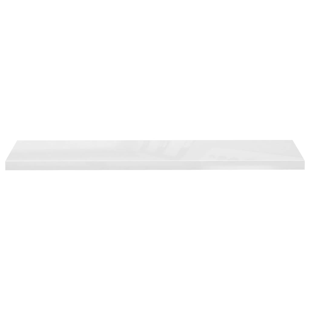 2 db magasfényű fehér mdf fali polc 120 x 23,5 x 3,8 cm 2 db magasfényű fehér mdf fali polc 120 x 23,5 x 3,8 cm
