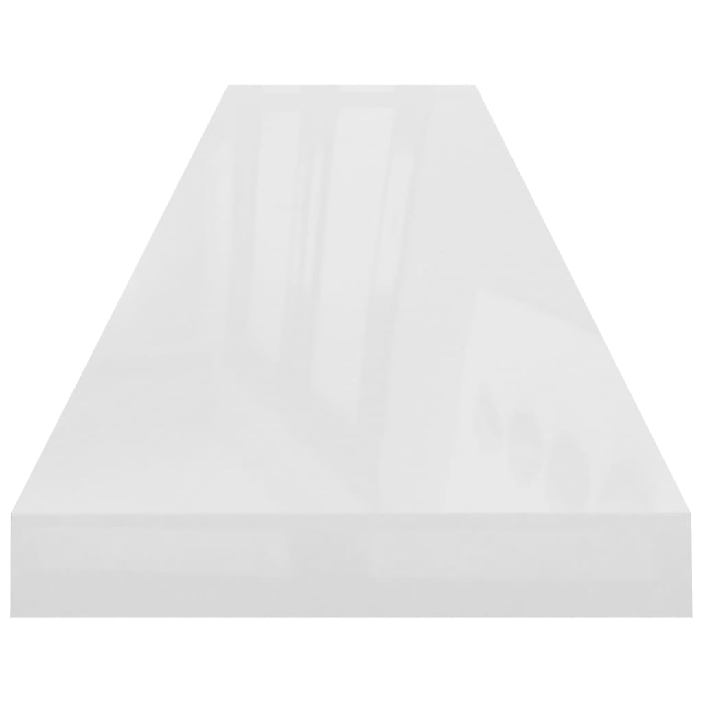 2 db magasfényű fehér mdf fali polc 120 x 23,5 x 3,8 cm 2 db magasfényű fehér mdf fali polc 120 x 23,5 x 3,8 cm