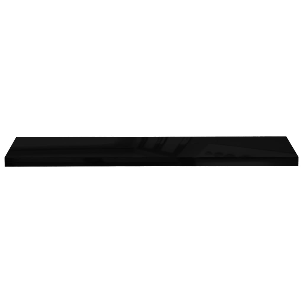 4 db magasfényű fekete mdf fali polc 120 x 23,5 x 3,8 cm 4 db magasfényű fekete mdf fali polc 120 x 23,5 x 3,8 cm