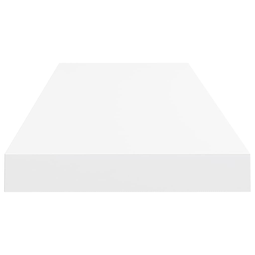 4 db fehér mdf lebegő fali polc 80 x 23,5 x 3,8 cm