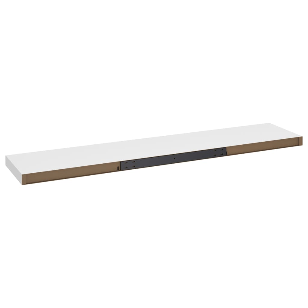 2 db fehér mdf fali polc 120 x 23,5 x 3,8 cm