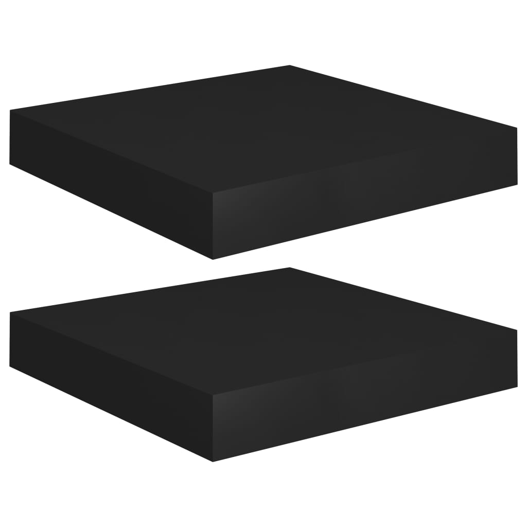 2 db fekete mdf fali polc 23 x 23,5 x 3,8 cm 2 db fekete mdf fali polc 23 x 23,5 x 3,8 cm