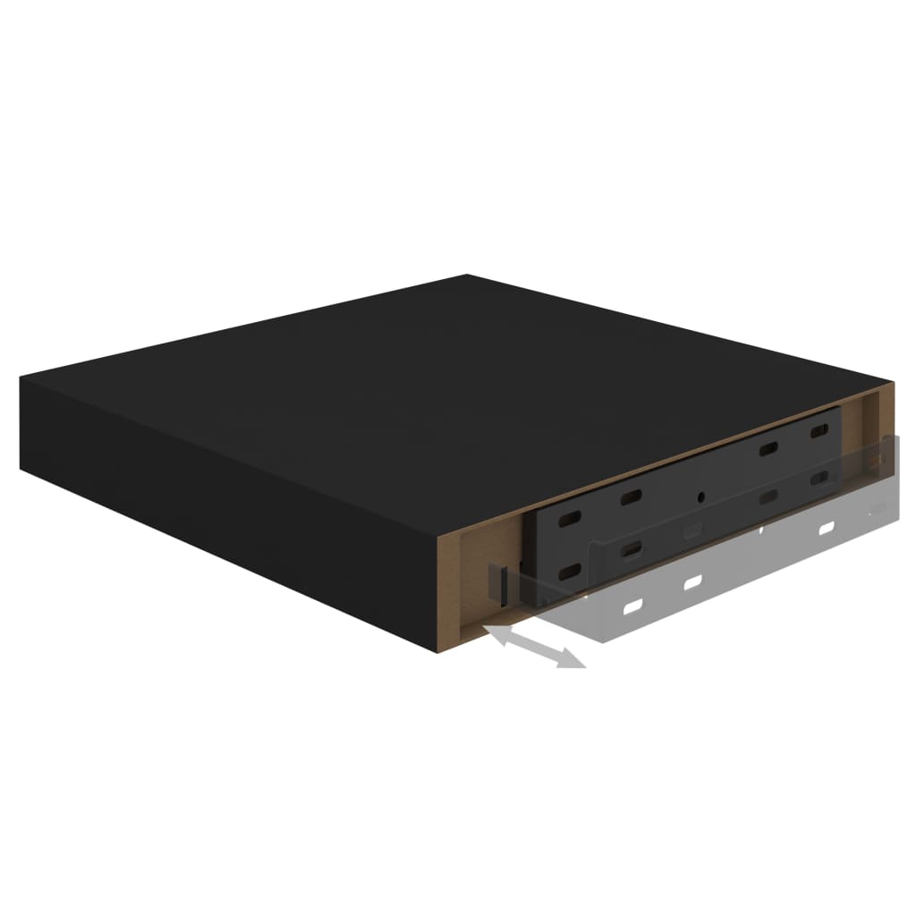 2 db fekete mdf fali polc 23 x 23,5 x 3,8 cm 2 db fekete mdf fali polc 23 x 23,5 x 3,8 cm