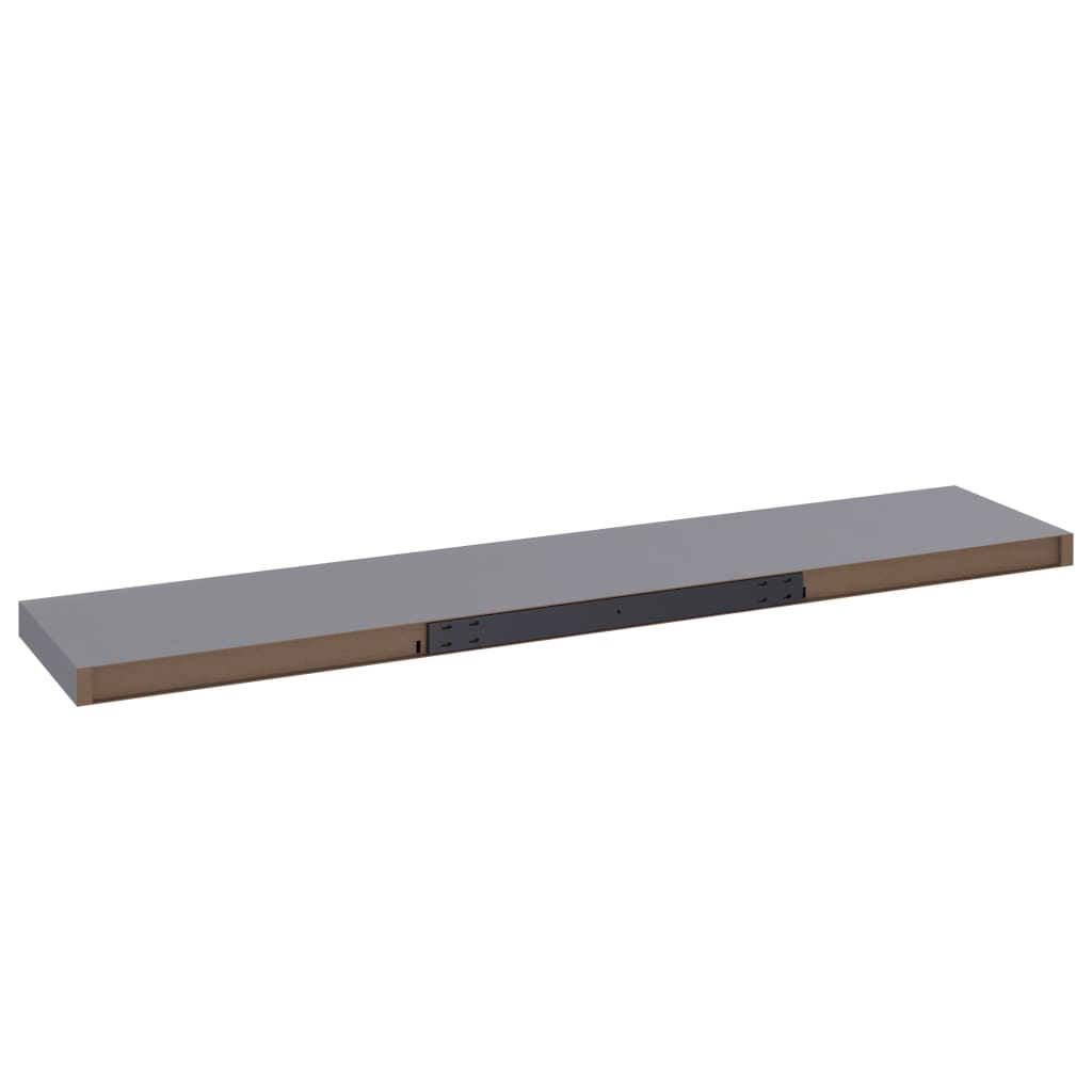 2 db szürke mdf fali polc 120 x 23,5 x 3,8 cm 2 db szürke mdf fali polc 120 x 23,5 x 3,8 cm