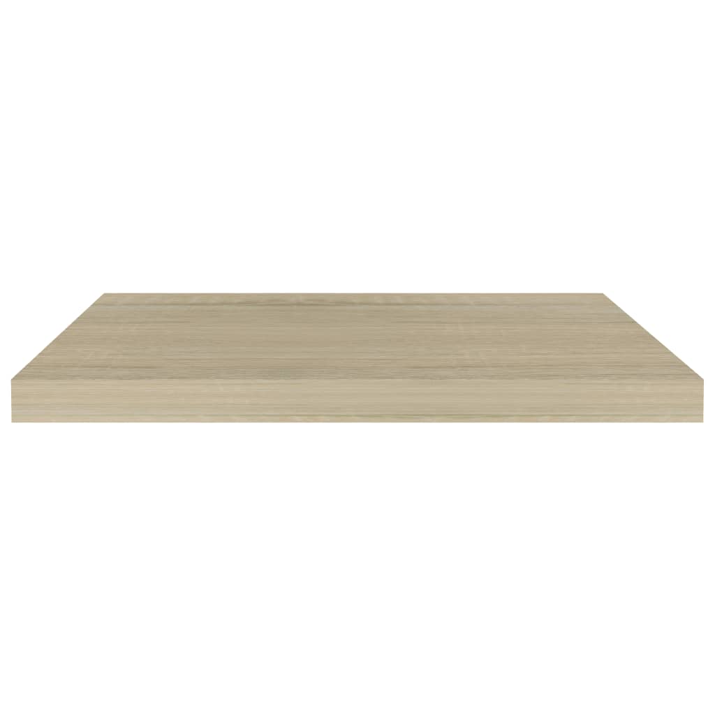 4 db tölgyszínű mdf fali polc 60 x 23,5 x 3,8 cm