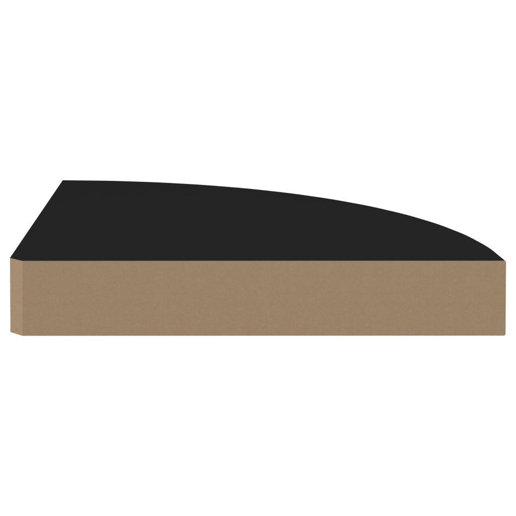 2 db fekete mdf lebegő sarokpolc 25 x 25 x 3,8 cm 2 db fekete mdf lebegő sarokpolc 25 x 25 x 3,8 cm