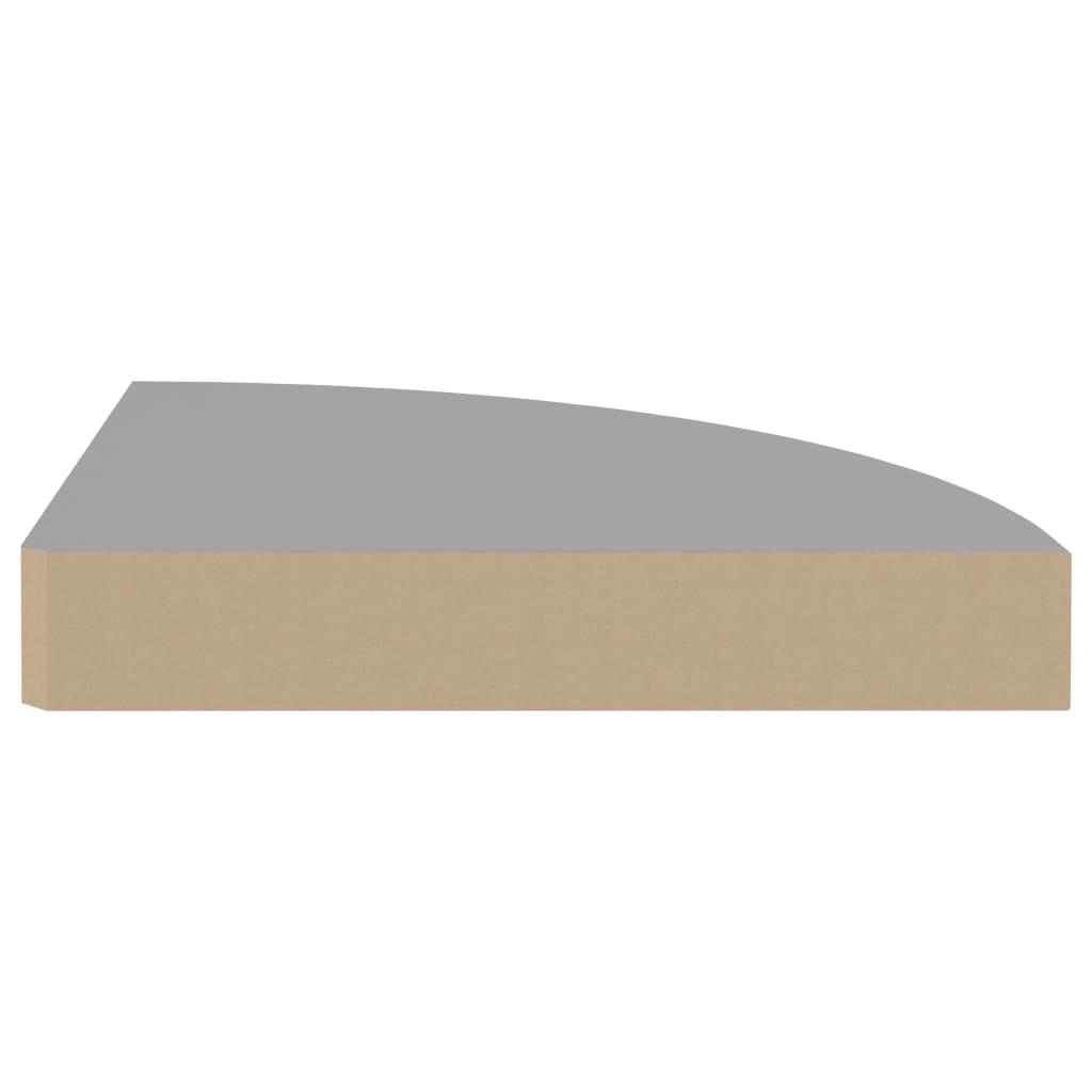 Szürke mdf lebegő sarokpolc 25 x 25 x 3,8 cm Szürke mdf lebegő sarokpolc 25 x 25 x 3,8 cm