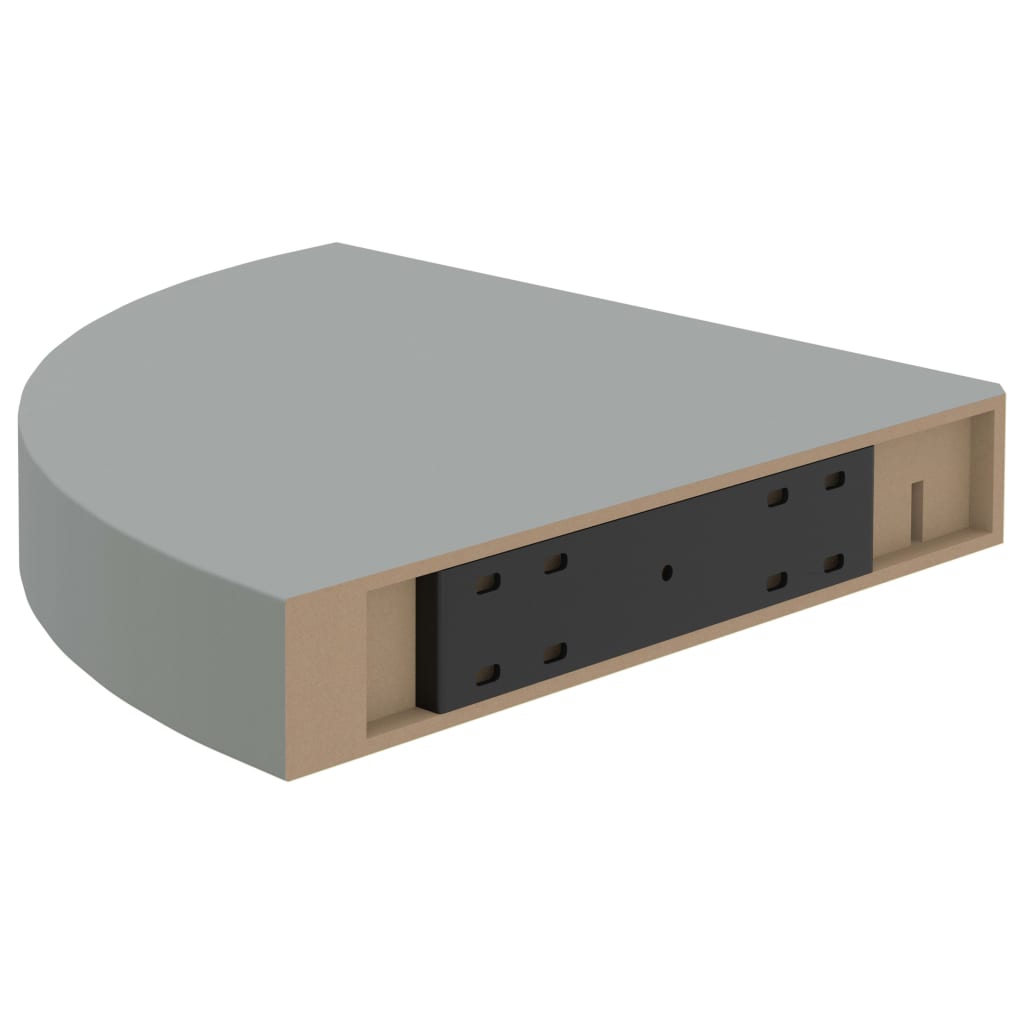 Szürke mdf lebegő sarokpolc 25 x 25 x 3,8 cm Szürke mdf lebegő sarokpolc 25 x 25 x 3,8 cm