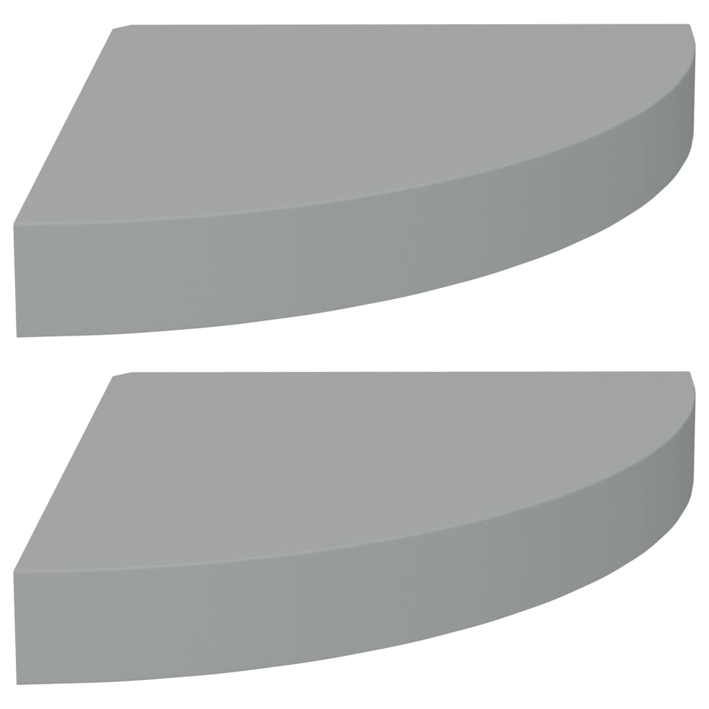 2 db szürke mdf lebegő sarokpolc 25 x 25 x 3,8 cm 2 db szürke mdf lebegő sarokpolc 25 x 25 x 3,8 cm