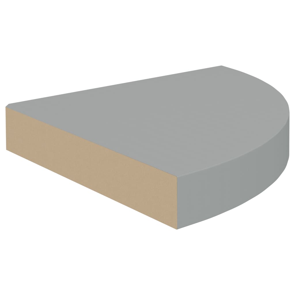 2 db szürke mdf lebegő sarokpolc 25 x 25 x 3,8 cm 2 db szürke mdf lebegő sarokpolc 25 x 25 x 3,8 cm