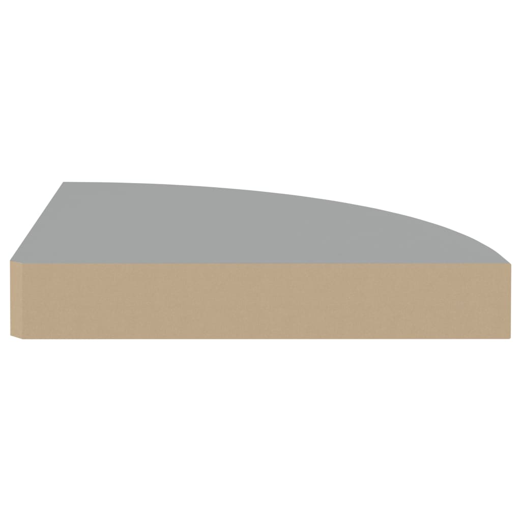 4 db szürke mdf lebegő sarokpolc 25 x 25 x 3,8 cm 4 db szürke mdf lebegő sarokpolc 25 x 25 x 3,8 cm