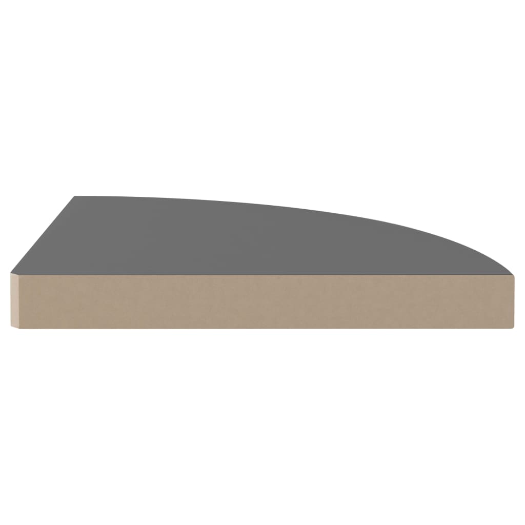 4 db magasfényű szürke mdf lebegő sarokpolc 35 x 35 x 3,8 cm 4 db magasfényű szürke mdf lebegő sarokpolc 35 x 35 x 3,8 cm