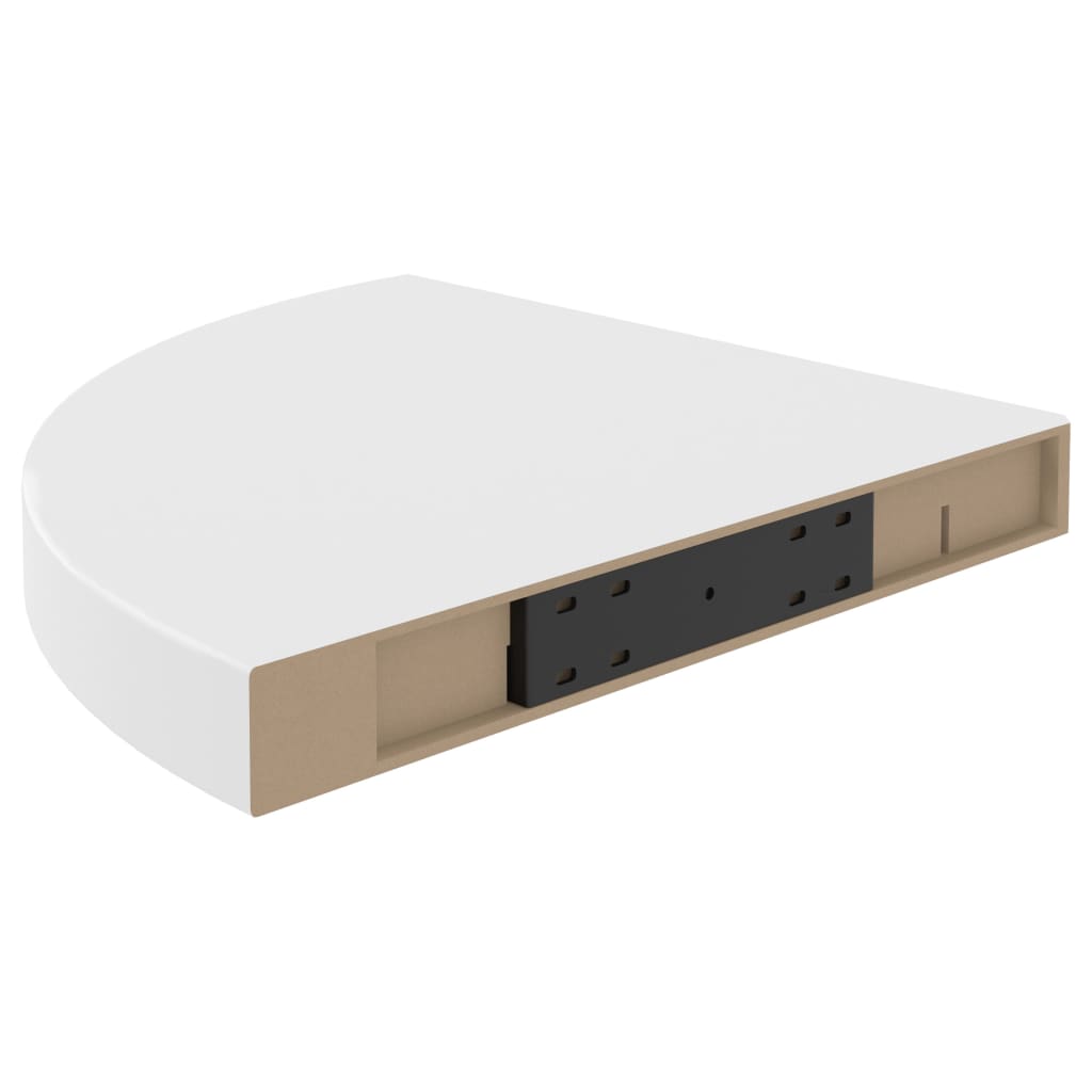 Fehér mdf lebegő sarokpolc 35 x 35 x 3,8 cm Fehér mdf lebegő sarokpolc 35 x 35 x 3,8 cm