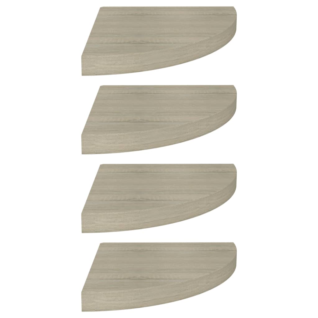 4 db tölgyszínű mdf lebegő sarokpolc 35 x 35 x 3,8 cm 4 db tölgyszínű mdf lebegő sarokpolc 35 x 35 x 3,8 cm