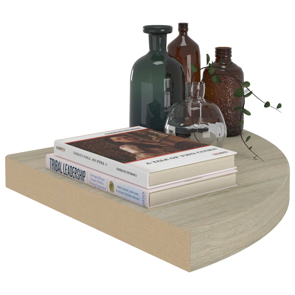 4 db tölgyszínű mdf lebegő sarokpolc 35 x 35 x 3,8 cm 4 db tölgyszínű mdf lebegő sarokpolc 35 x 35 x 3,8 cm