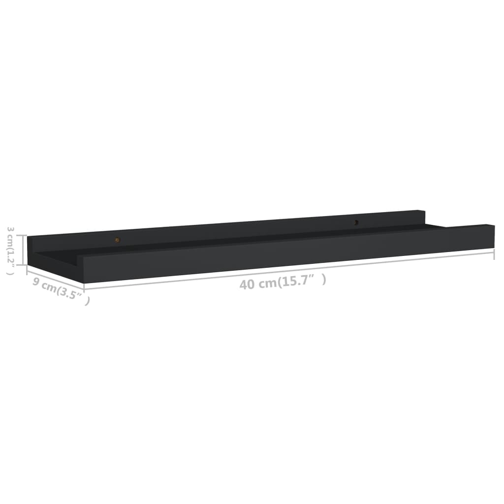 2 db fekete mdf szegélypolc képkeretekhez 40 x 9 x 3 cm 2 db fekete mdf szegélypolc képkeretekhez 40 x 9 x 3 cm