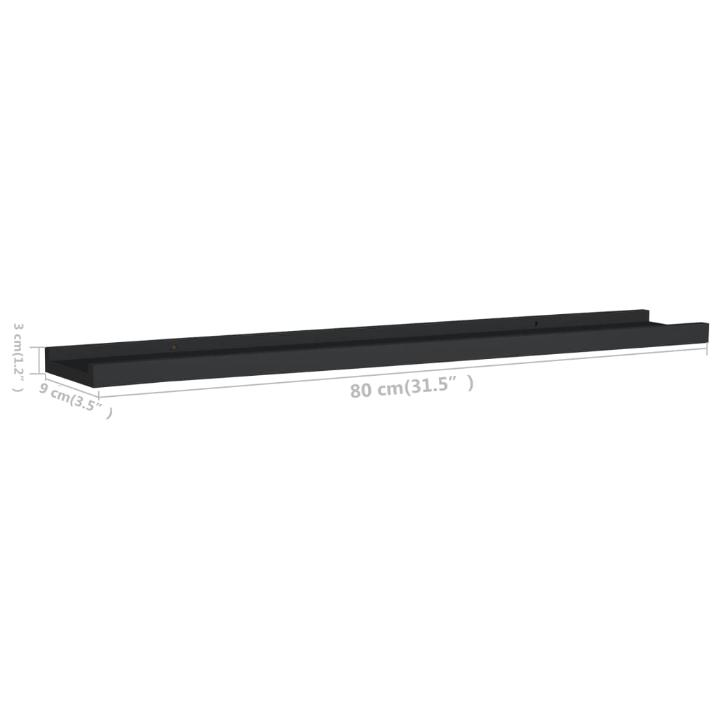 2 db fekete mdf szegélypolc képkeretekhez 80 x 9 x 3 cm 2 db fekete mdf szegélypolc képkeretekhez 80 x 9 x 3 cm