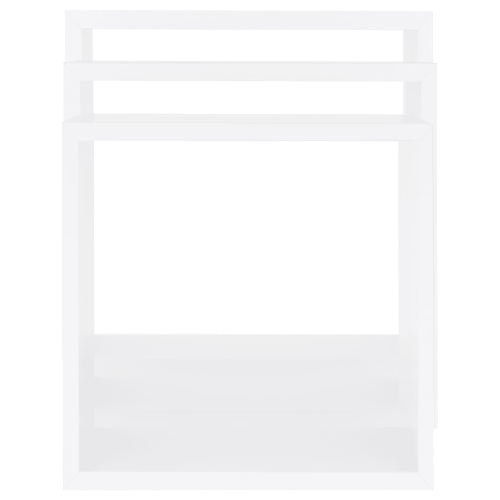 3 db fehér mdf fali kockapolc