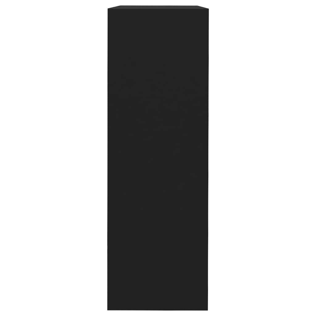 3 db fekete mdf fali kockapolc