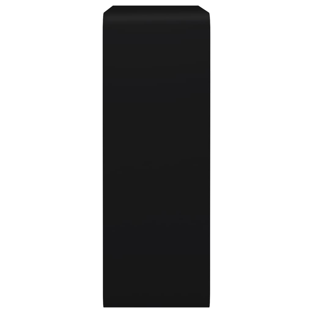 3 db fekete mdf fali kockapolc