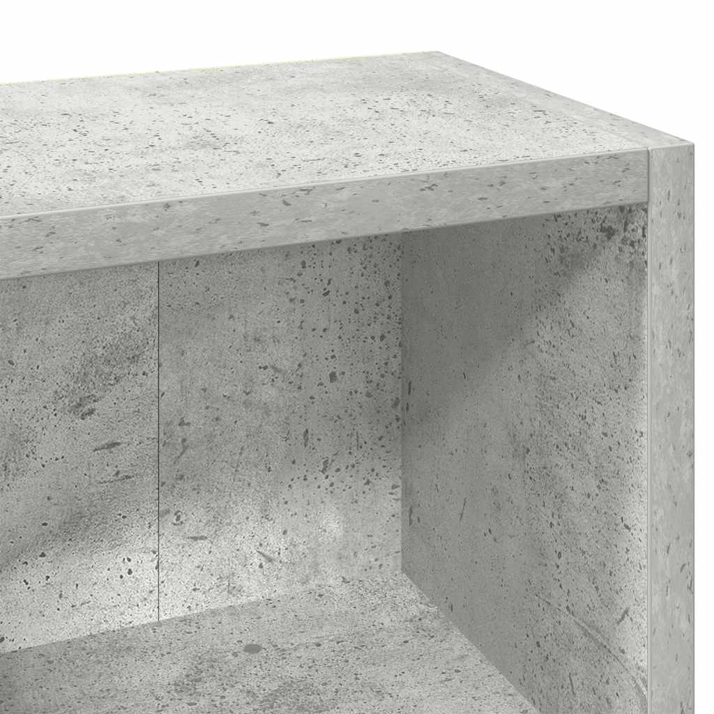 2 db betonszürke forgácslap cd-tartó szekrény 21 x 16 x 93,5 cm