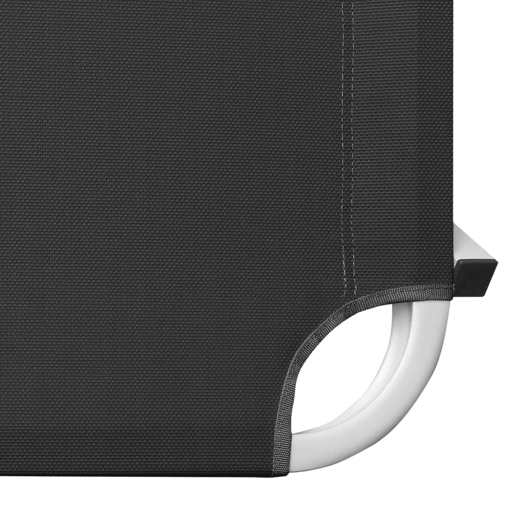 Fekete alumínium és textilén napozóágy