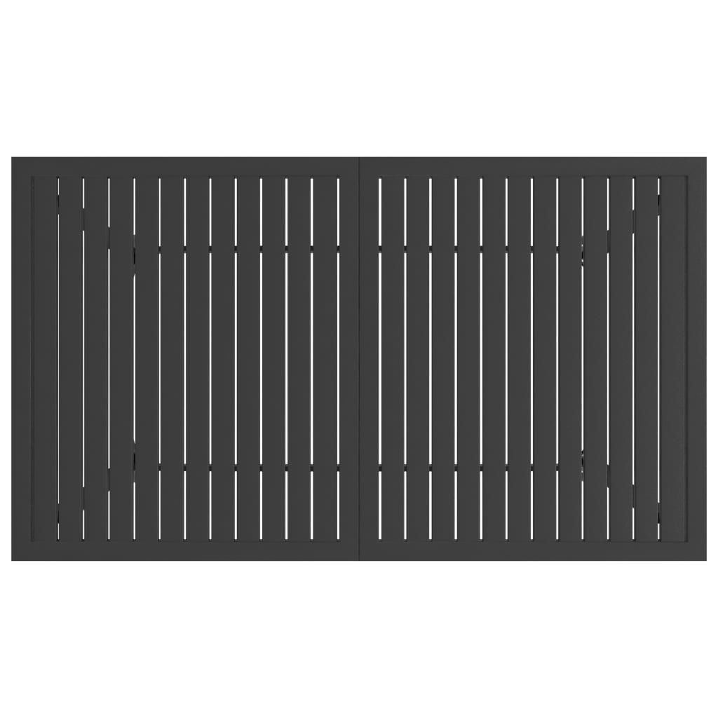 Antracitszürke acél kerti asztal 140 x 80 x 72 cm Antracitszürke acél kerti asztal 140 x 80 x 72 cm