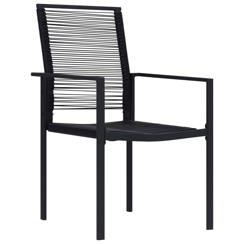 2 db fekete pvc rattan kerti szék