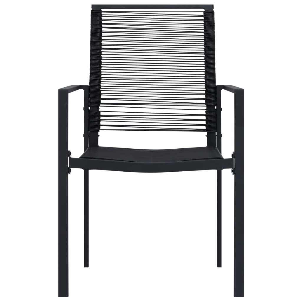 2 db fekete pvc rattan kerti szék