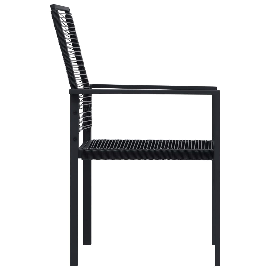 2 db fekete pvc rattan kerti szék