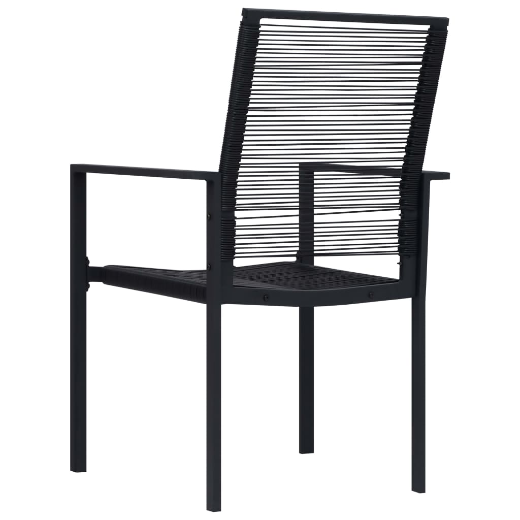 2 db fekete pvc rattan kerti szék