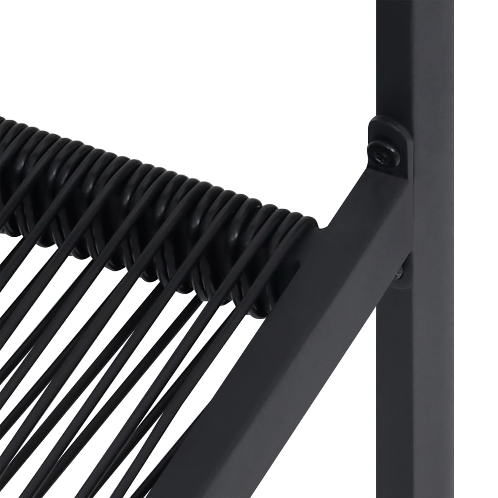 4 db fekete pvc rattan kerti szék