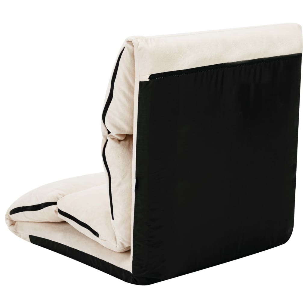 Krémszínű összecsukható mikroszálas padlómatrac