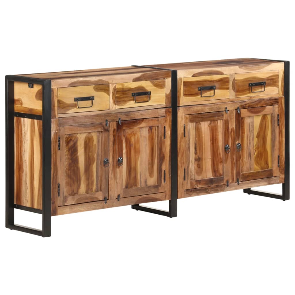 Paliszander felületkezelésű tömör akácfa tálalószekrény 172 x 35 x 80 cm