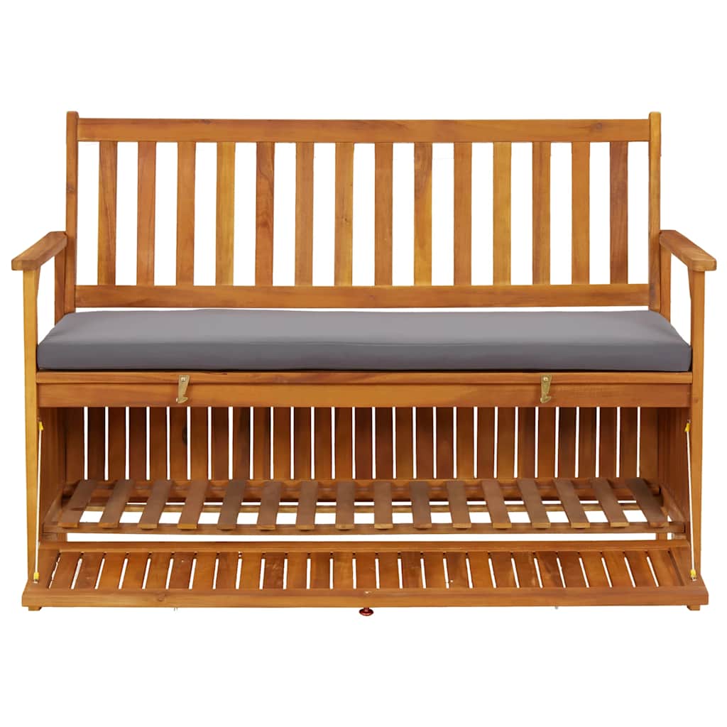 Tömör akácfa kerti tárolópad 120 cm
