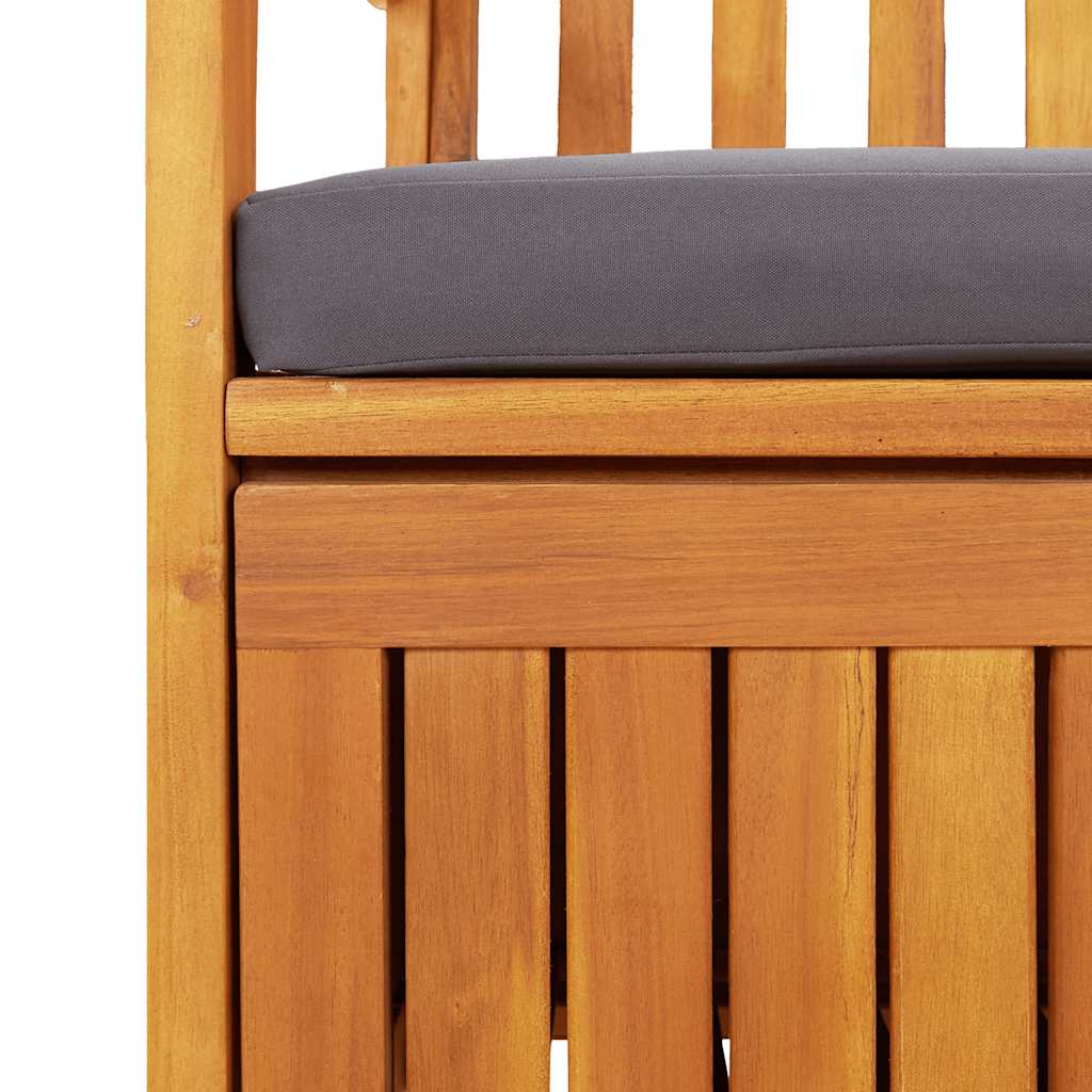 Tömör akácfa kerti tárolópad 120 cm