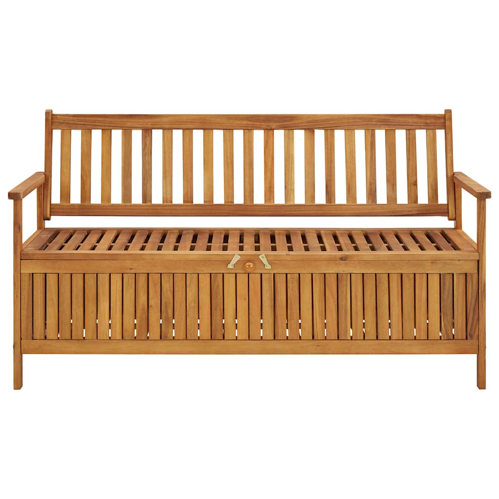 Tömör akácfa kerti tárolópad 148 cm